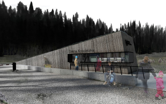 Projekt koncepcyjny punktów wejścia do Tatrzańskiego Parku Narodowego w Zakopanym.